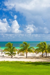 Fototapeta premium Tropical resort at the beach in Cuba