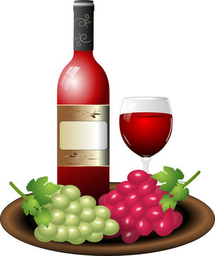 Rotwein Weintrauben Schale