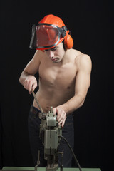 Fototapeta premium worker in a printing shop