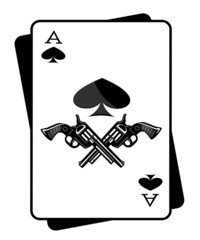 The gun and the ace of spades