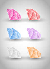 set of vector gems