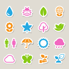 Eco icons set.