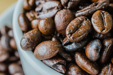 Closeup coffee beans