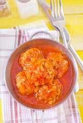 meat ball with tomato sauce