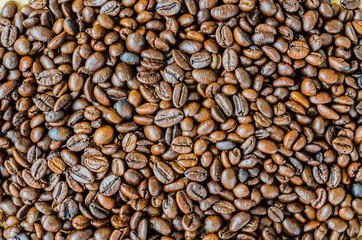 Close up coffee beans