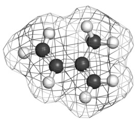 Isoprene, rubber (polyisoprene) building block (monomer).