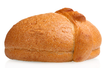tasty white bread isolated on white