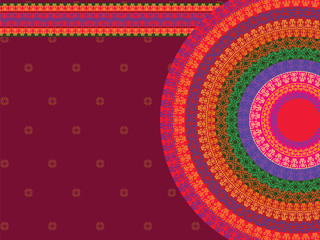 Ethnic & Colorful Henna Mandala design, very elaborate and easily editable