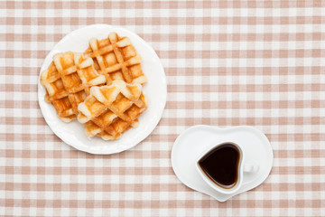coffee and waffles