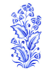 Naklejka premium blue flower composition