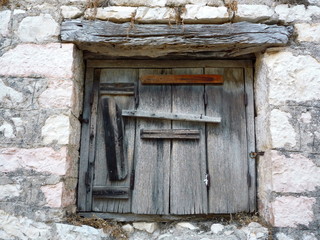 delapidated wooden Mediterranean Shutter
