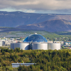 View on Perlan, Reykjavik, Iceland