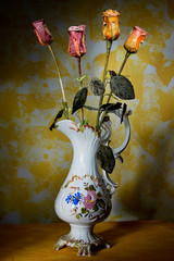Vaso con fiori secchi - obrazy, fototapety, plakaty