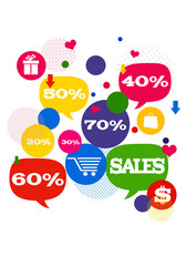 Sales shopping icons