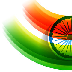 wave style indian flag