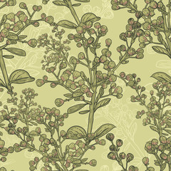 Floral ornament with branches in vintage style