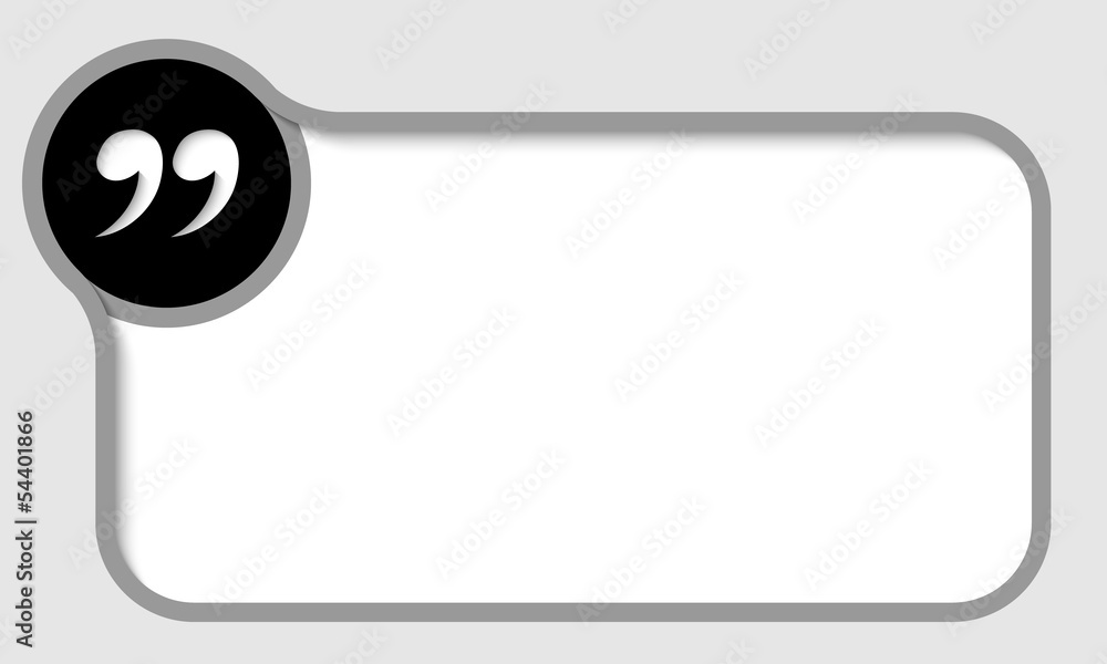 Poster text frame with quotation marks