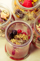 collection of herbal tea