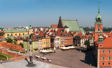 Naklejka na ściany i meble Castle Square in Warsaw.