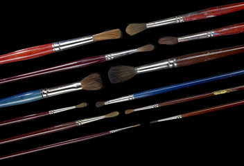 used paintbrushes
