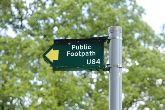 Public footpath sign