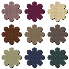 scrapbook flowers on white background