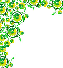 Green Floral Border