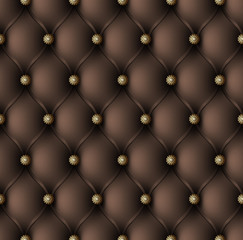 Brown upholstery seamless pattern