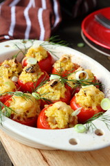 baked tomatoes with rice
