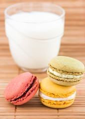 Coffee with cookies macaroons