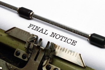 Final notice