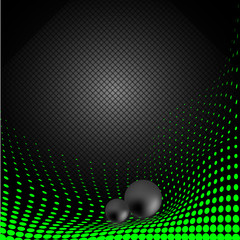 czarne kule i zeilone kropki © Agnieszka Witczak