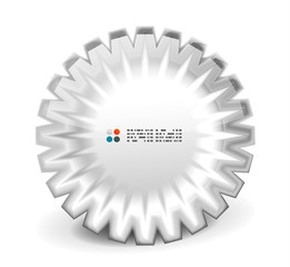 Vector white 3d round shapes banner
