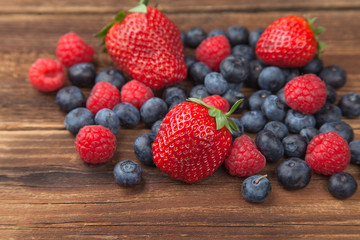 Group of berries in a rural style