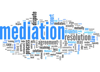 Mediation (mediator, moderation, negotication) - obrazy, fototapety, plakaty