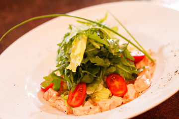 Rocket salad with cherry tomato