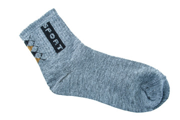 gray sock sport isolated on a white background