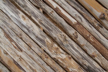 Background of wood slab in diagonal pattern