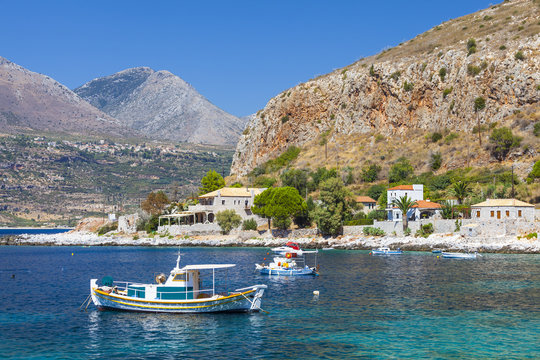 Limeni Village In Mani, Greece