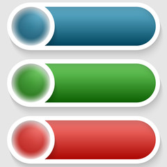 coloerd abstract text buttons