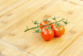 Closeup of cherry tomato