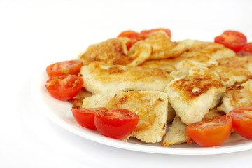Delicious roasted fish and tomato