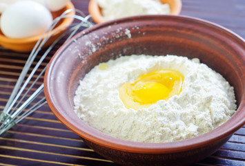 flour and eggs