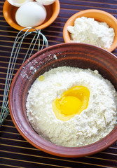 flour and eggs