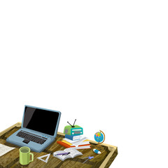 Cartoon technology - informatics - illustration