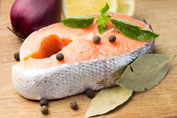 Fresh Trout Steak with Spices