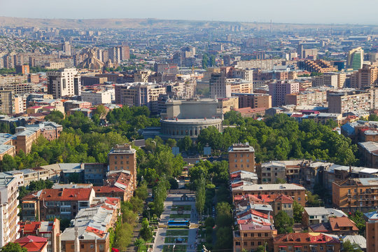 View of Yerevan on the Opera