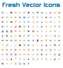 Fototapeta na wymiar Fresh Vector Icons (simple version)
