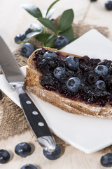 Bread with Blueberry Jam