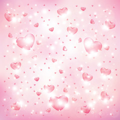 Hearts with patches of light